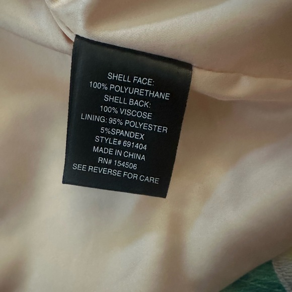 COLLEEN LOPEZ szXL Effortlessly Edgy Floral Faux Leather Moto Jacket - Picture 5 of 7